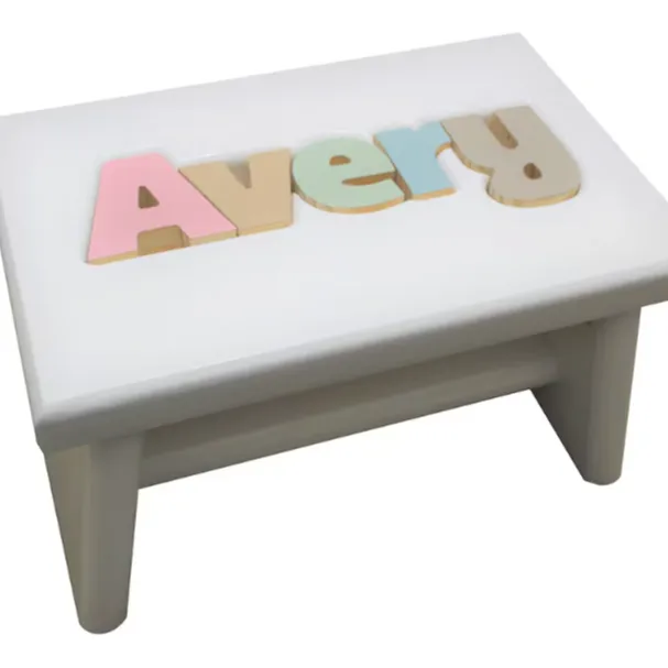 Personalized Puzzle Name Stool