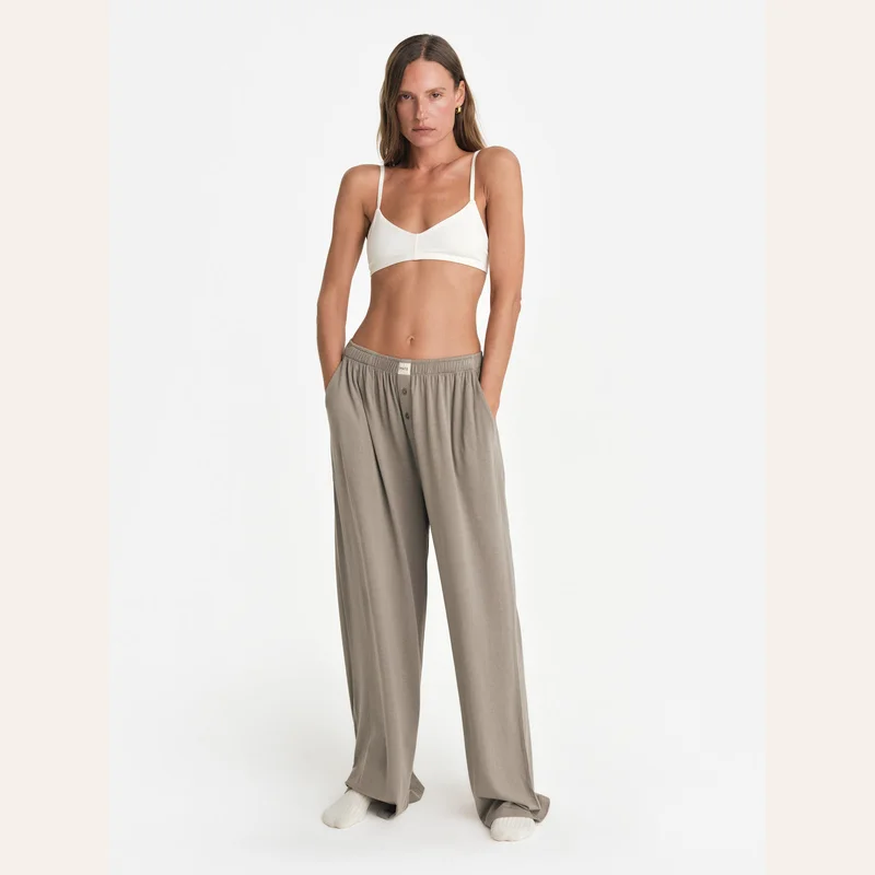Mate the Label Tencel Sleep Wide Leg Pant — Forest