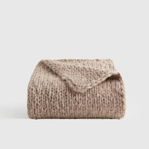 Quince Chunky Hand Knit Wool Throw