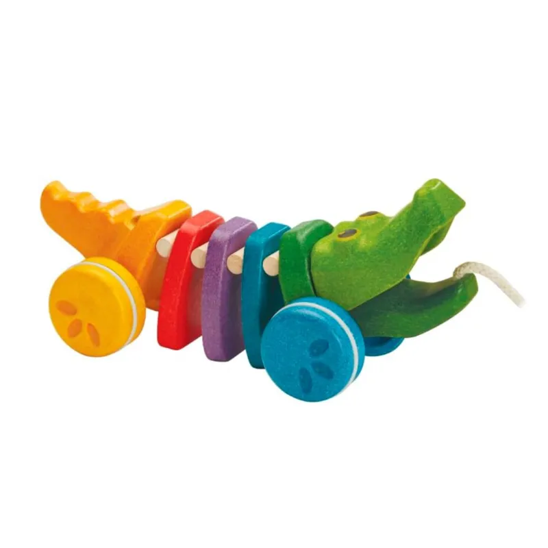 PlanToys Dancing Alligator Push & Pull Toy