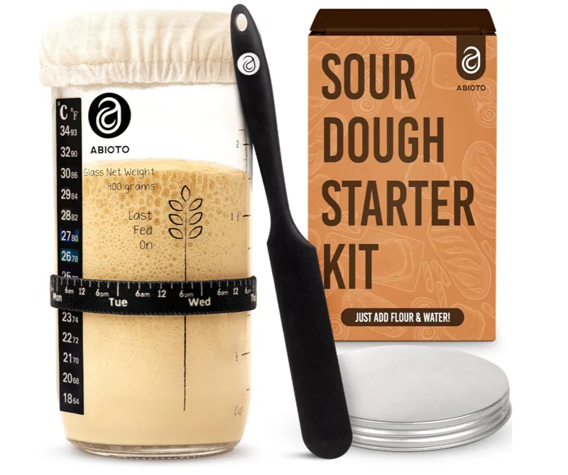 Sourdough Starter Jar Kit with 24 oz Glass Jar