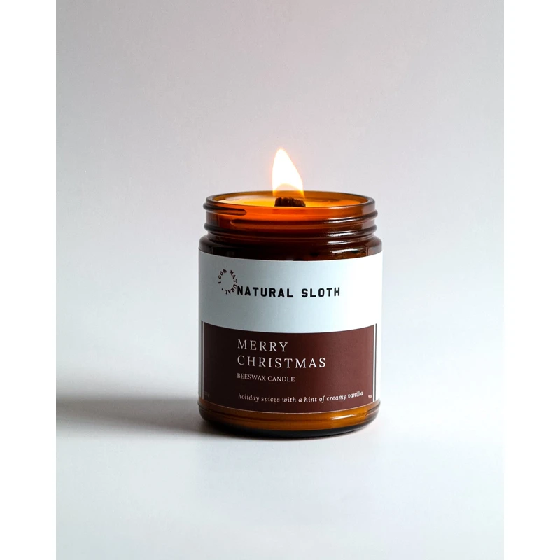 Natural Sloth Beeswax Candles with Essential Oils